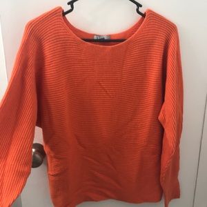 Orange boat neck sweater